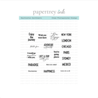 Papertrey Ink Destination Sentiments Clear Stamp and Die Set product image 1