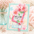Papertrey Ink Destination Sentiments Clear Stamps 1714 life's a trip card
