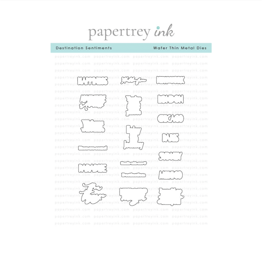 Papertrey Ink Destination Sentiments Dies pti-1109
