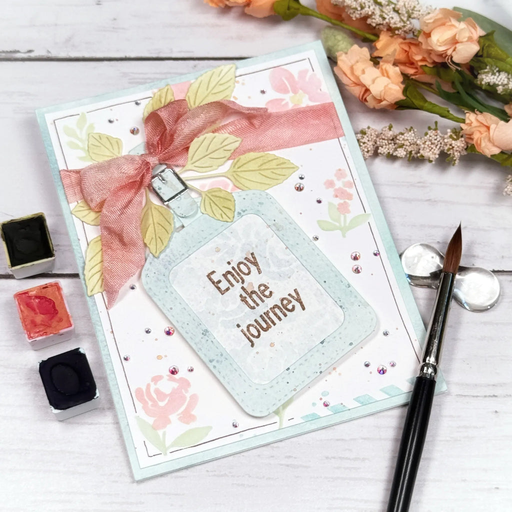 Papertrey Ink Destination Sentiments Dies pti-1109 enjoy the journey card