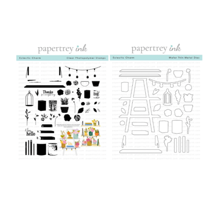 Papertrey Ink Eclectic Charm Clear Stamp and Die Set