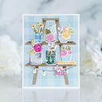 Papertrey Ink Eclectic Charm Clear Stamp and Die Set flower pots
