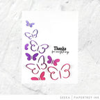 Papertrey Ink Elegant Edges Butterflies Dies pti-0968 thanks