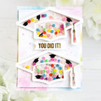 Papertrey Ink Elegant Edges Graduation Dies pti-0933 shaker card