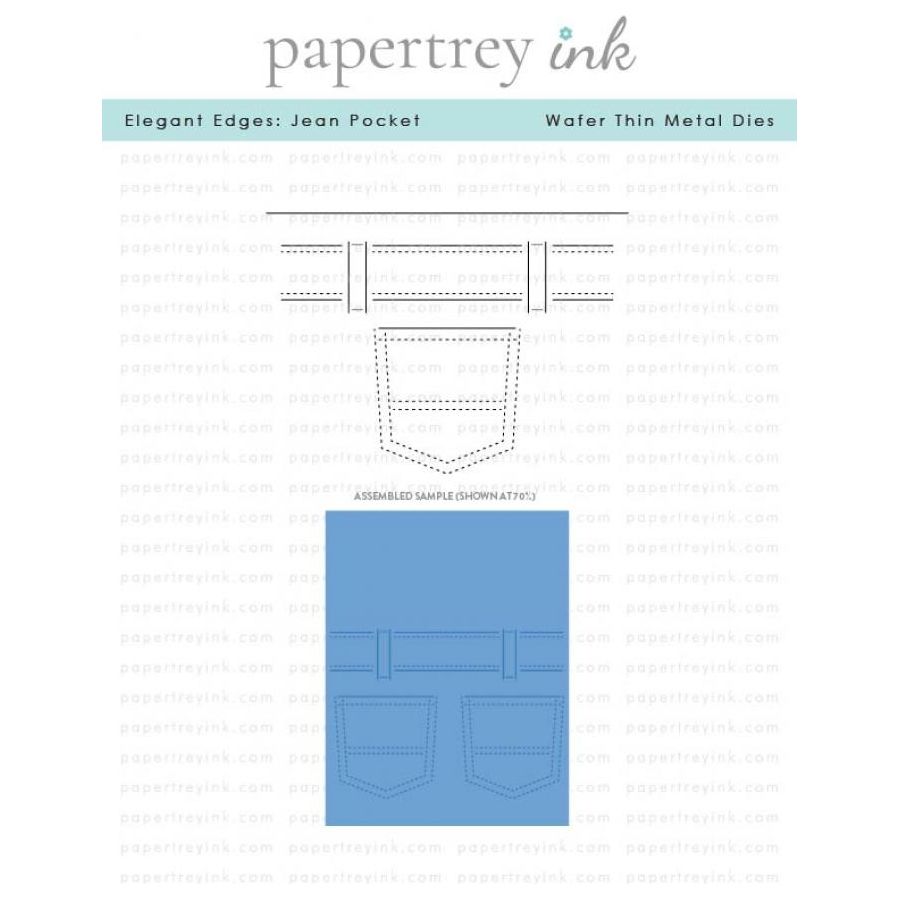 Papertrey Ink Elegant Edges Jean Pocket Dies pti-0949
