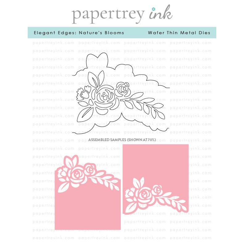 Papertrey Ink Elegant Edges Nature's Blooms Dies pti-0897