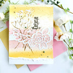 Papertrey Ink Elegant Edges Nature's Blooms Dies pti-0897 pray on it