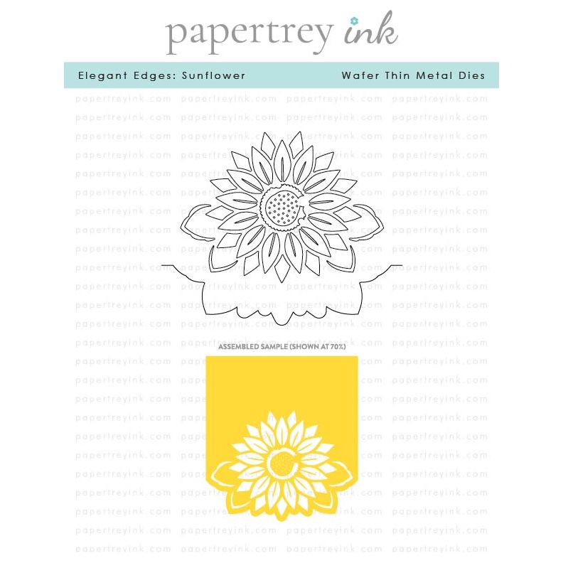 Papertrey Ink Elegant Edges Sunflower Dies pti-0843