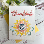 Papertrey Ink Elegant Edges Sunflower Dies pti-0843 ombre