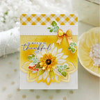 Papertrey Ink Elegant Edges Sunflower Dies pti-0843 yellow