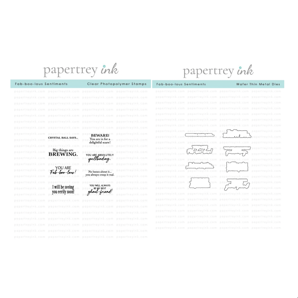 Papertrey Ink Fab-boo-lous Sentiments Clear Stamp and Die Set