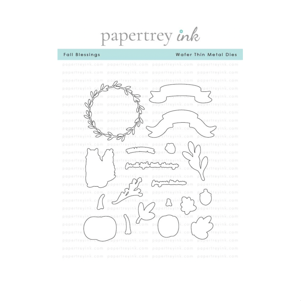 Papertrey Ink Fall Blessings Clear Stamp and Die Set image 2