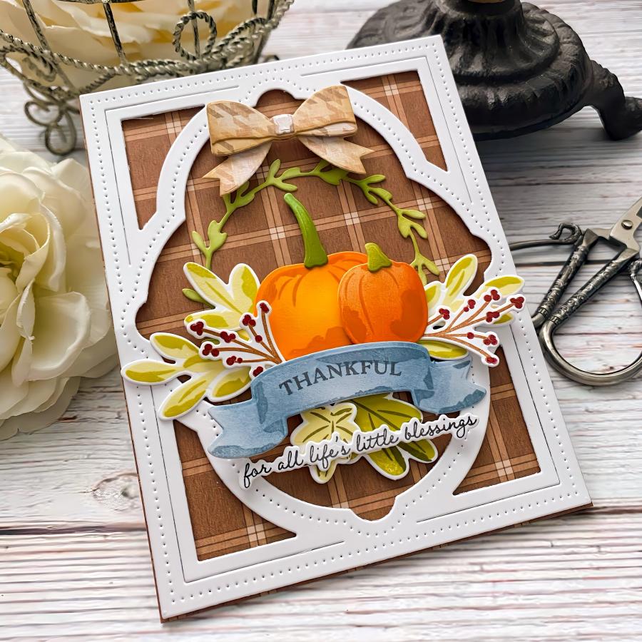 Papertrey Ink Fall Blessings Clear Stamps 1657 pumpkins