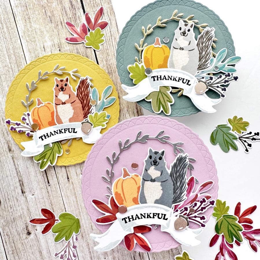 Papertrey Ink Fall Blessings Clear Stamps 1657 thankful