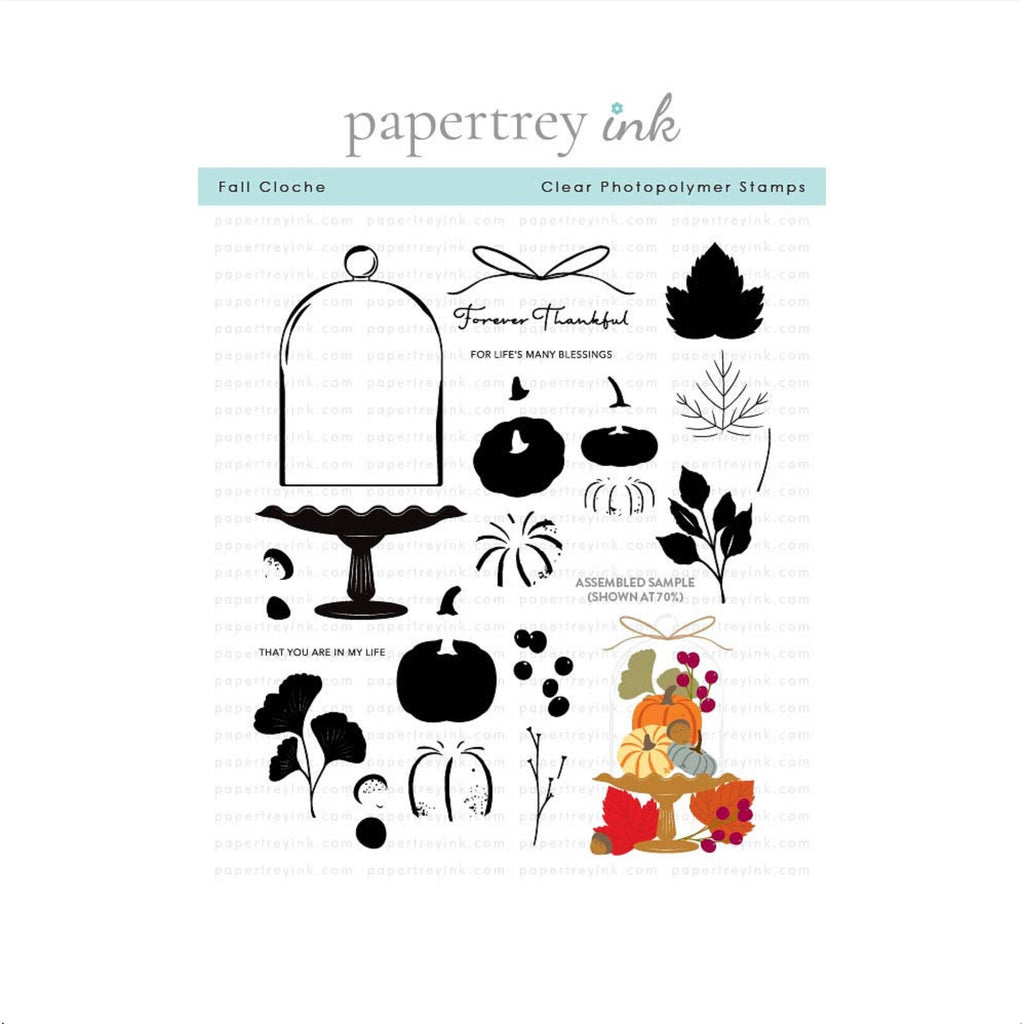 Papertrey Ink Fall Cloche Clear Stamps 1723