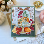 Papertrey Ink Fall Cloche Dies pti-1130 forever thankful autumn card