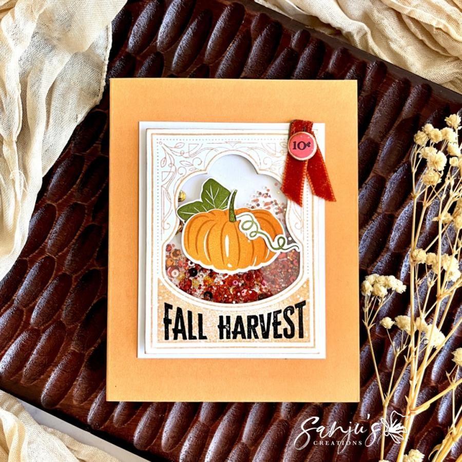 Papertrey Ink Fall Harvest Clear Stamps 1597 shaker card