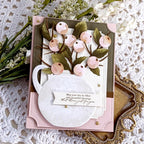 Papertrey Ink Farmhouse Vase Clear Stamps 1672 pink berries