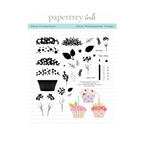 Papertrey Ink Floral Confections Clear Stamp and Die Set image 1