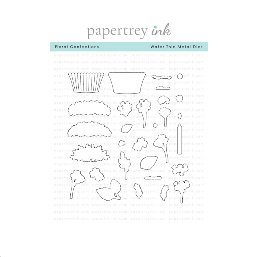Papertrey Ink Floral Confections Clear Stamp and Die Set image 2