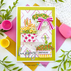 Papertrey Ink Floral Confections Dies pti-1056 happy birthday