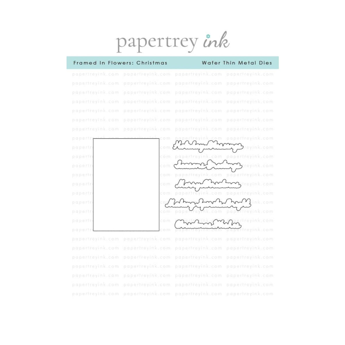 Papertrey Ink Framed In Flowers Christmas Dies pti-1142