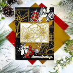 Papertrey Ink Framed In Flowers Christmas Dies pti-1142 season's greetings card