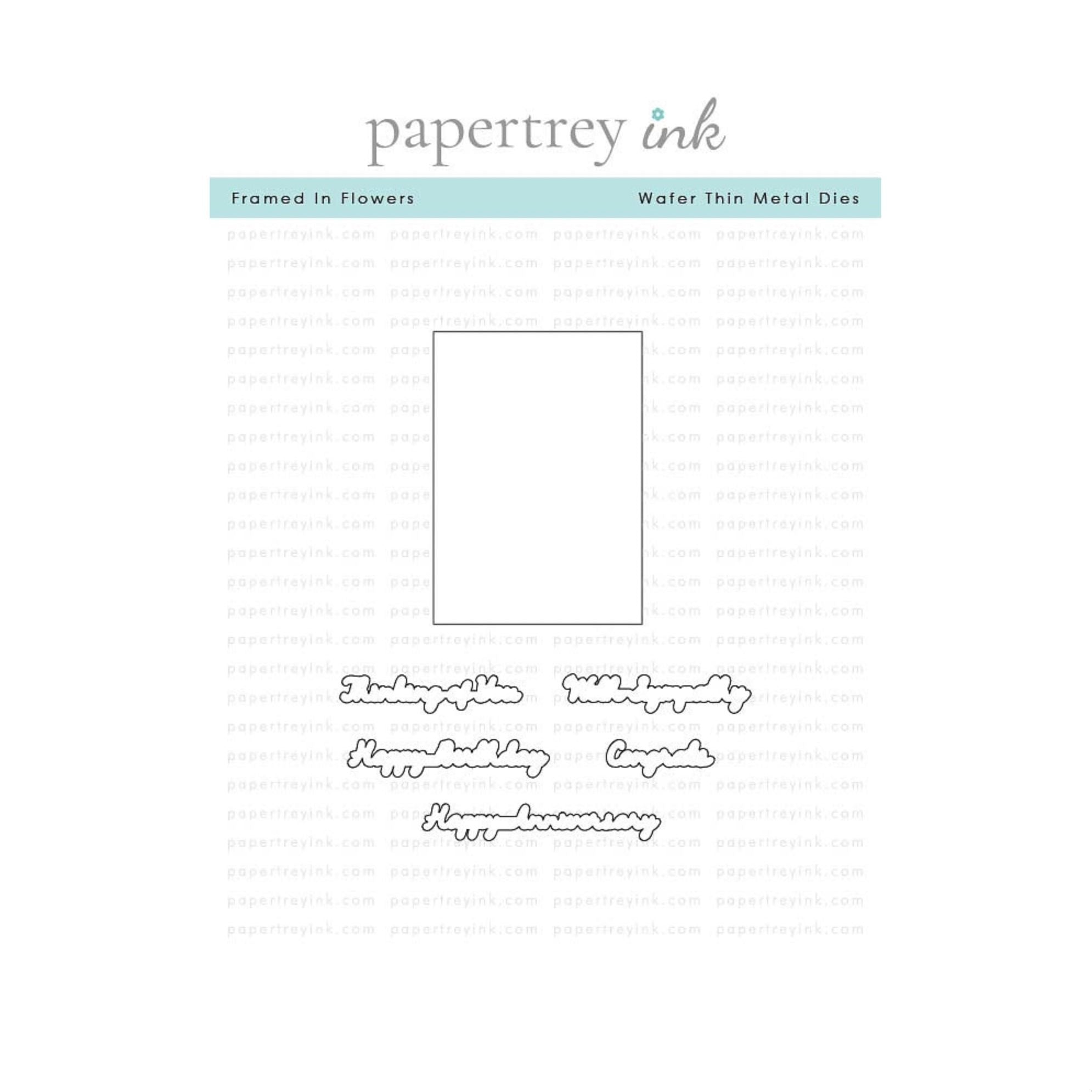 Papertrey Ink Framed In Flowers Clear Stamp and Die Set product image 2