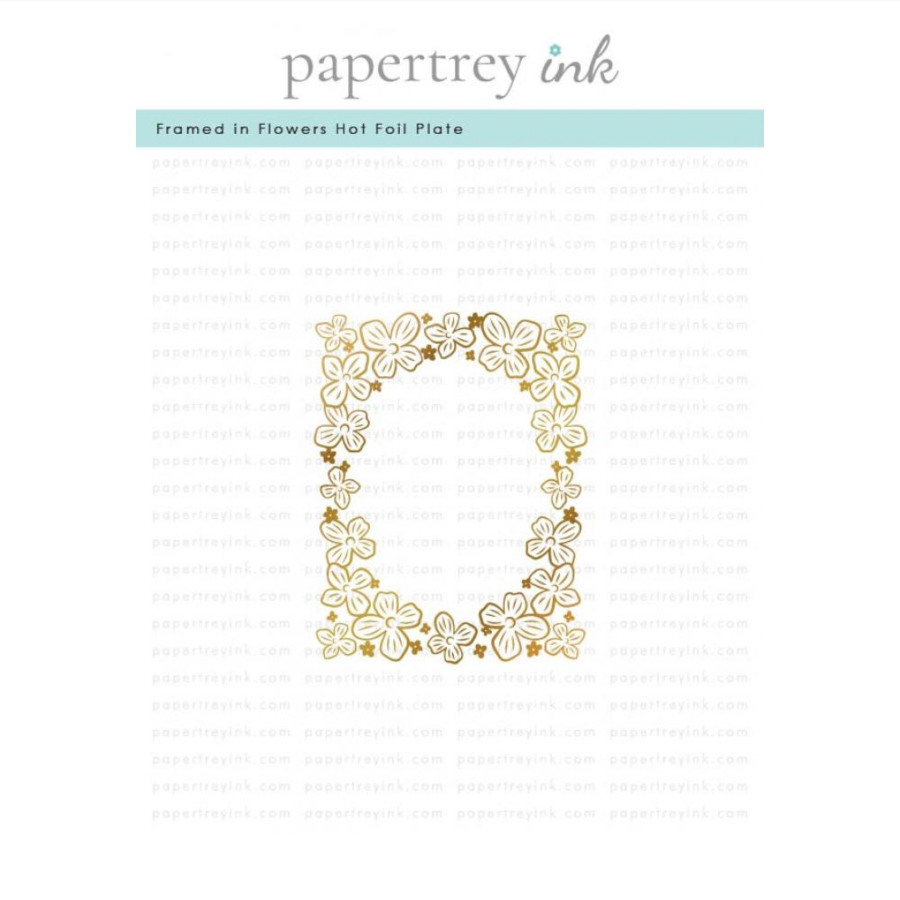 Papertrey Ink Framed in Flowers Hot Foil Plate ptif-0049