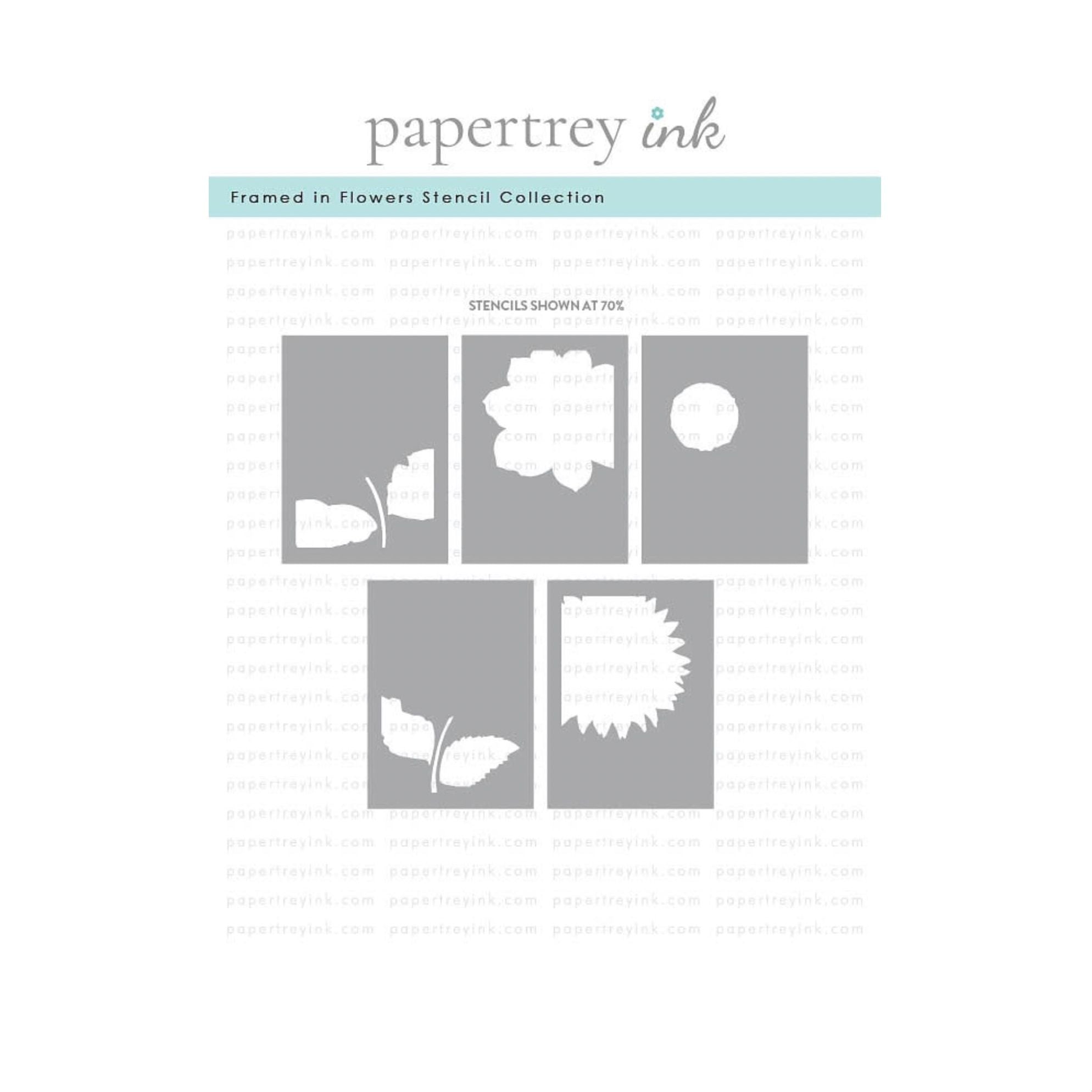 Papertrey Ink Framed in Flowers Stencils -0111