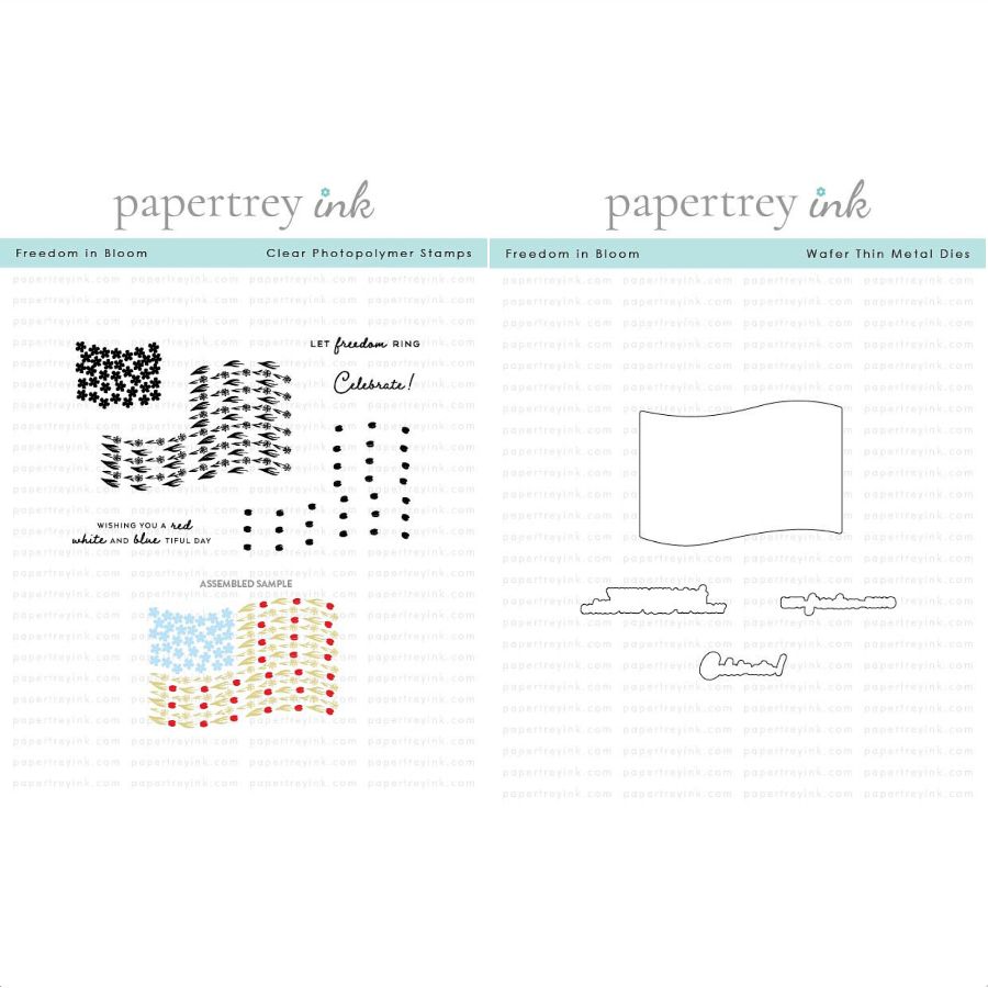 Papertrey Ink Freedom in Bloom Clear Stamp and Die Set