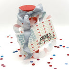 Papertrey Ink Freedom in Bloom Clear Stamp and Die Set red white blue flowers flag daisies tulips bow star tag
