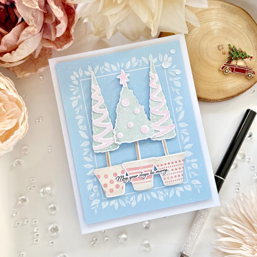 Papertrey Ink Fresh Greens Hot Foil Plate ptif-0044 blue