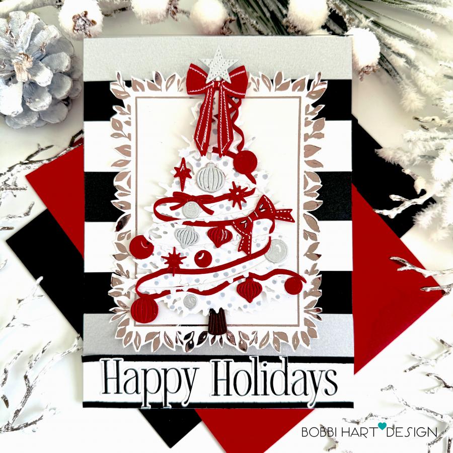 Papertrey Ink Fresh Greens Hot Foil Plate ptif-0044 happy holidays