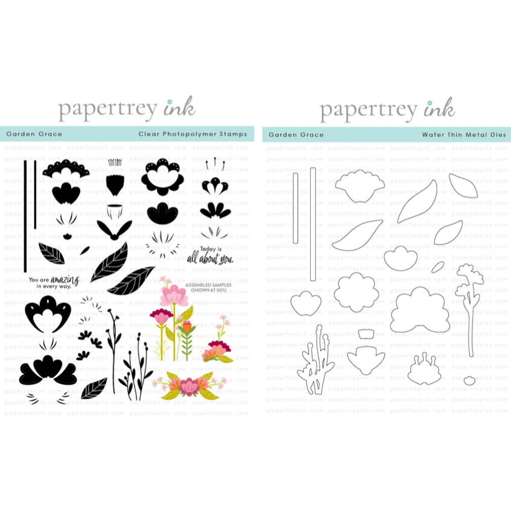 Papertrey Ink Garden Grace Clear Stamp and Die Set