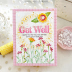 Papertrey Ink Garden Grace Clear Stamps 1617 get well
