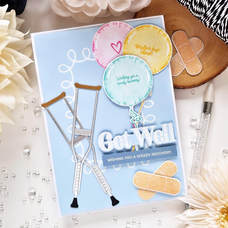 Frantic Stamper Clear Stamp Set - Get Well Soon-940271
