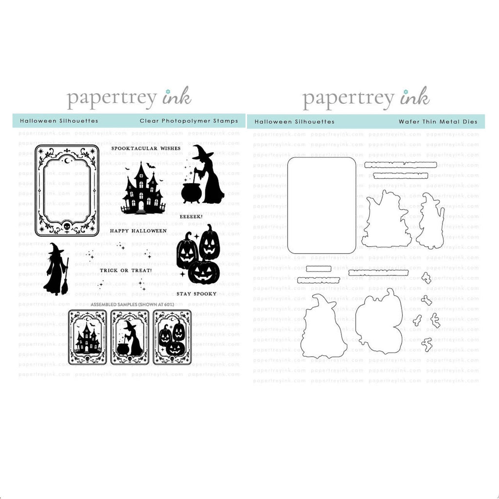 Papertrey Ink Halloween Silhouettes Clear Stamp and Die Set