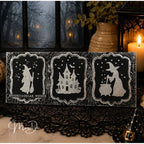 Papertrey Ink Halloween Silhouettes Clear Stamp and Die Set silver and black card
