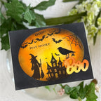 Papertrey Ink Halloween Silhouettes Clear Stamp and Die Set spooky scene card