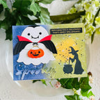 Papertrey Ink Halloween Silhouettes Clear Stamp and Die Set vampire ghost card