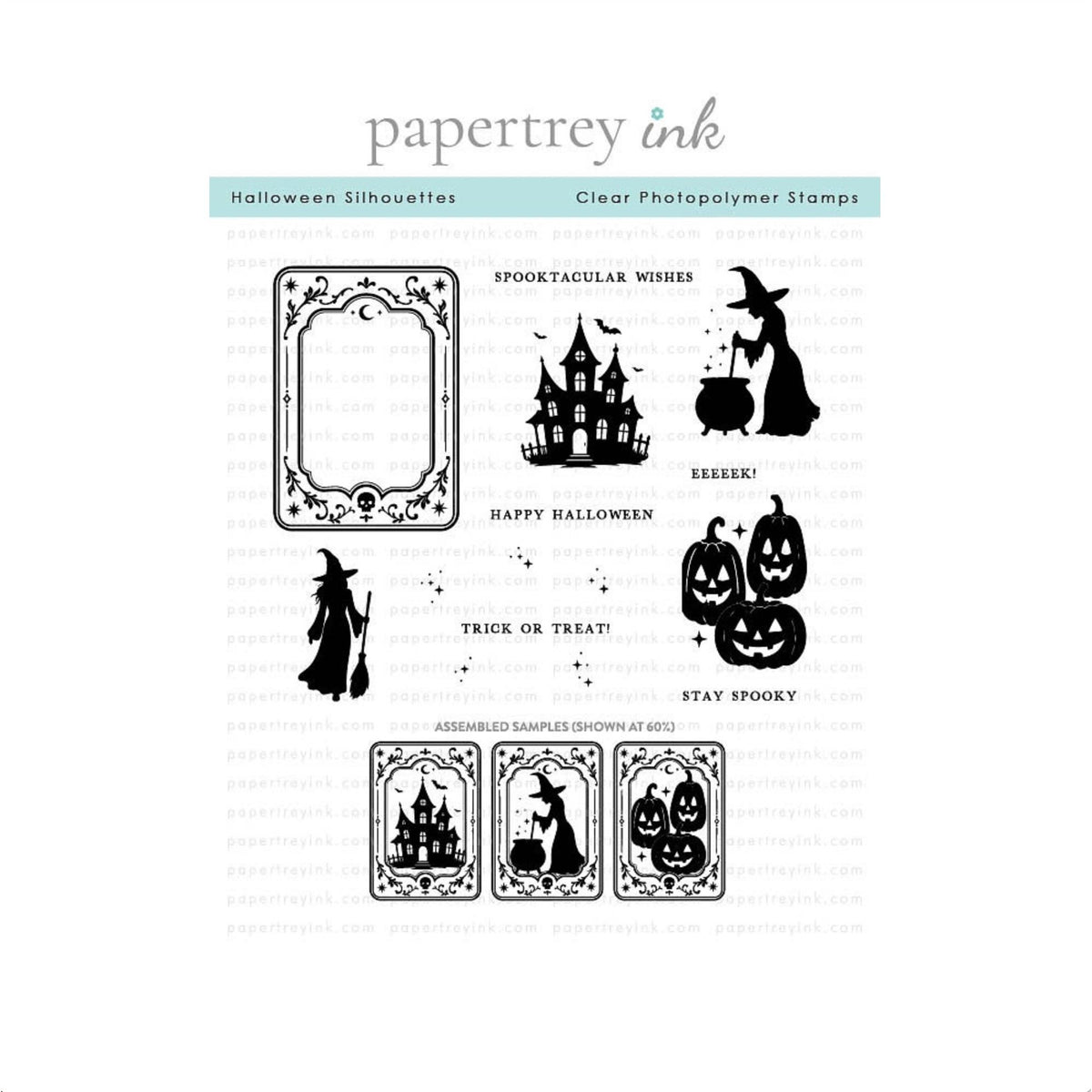 Papertrey Ink Halloween Silhouettes Clear Stamps 1725