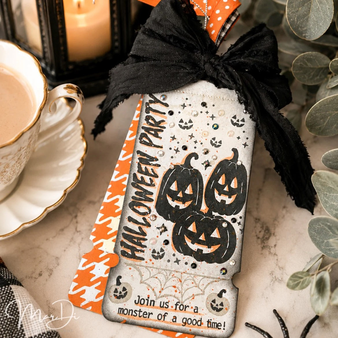 Papertrey Ink Halloween Silhouettes Clear Stamps 1725 halloween party tags