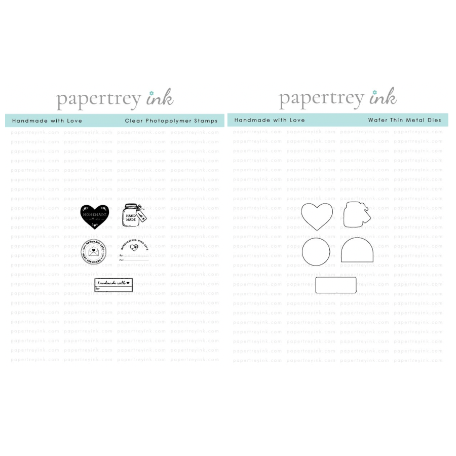 Papertrey Ink Handmade with Love Clear Stamp and Die Set
