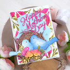 Papertrey Ink Happy Mother's Day Die pti-1073 blue birds