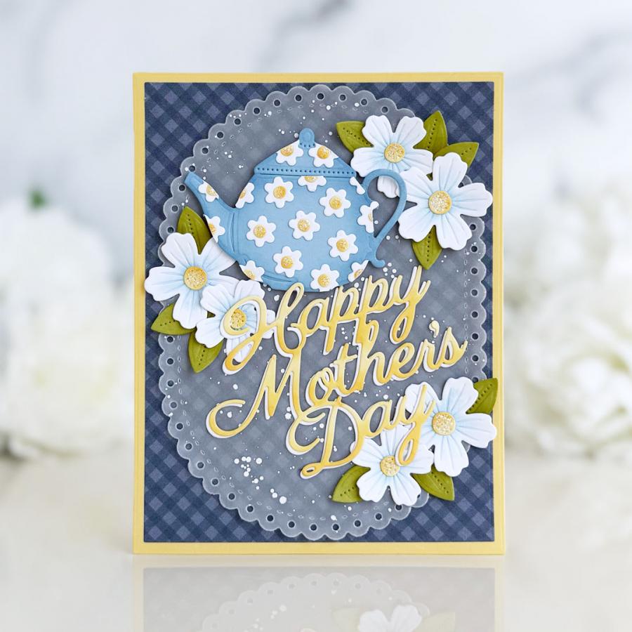 Papertrey Ink Happy Mother's Day Die pti-1073 teapot