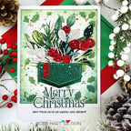 Papertrey Ink Holly Berries Stencils-0097 merry christmas