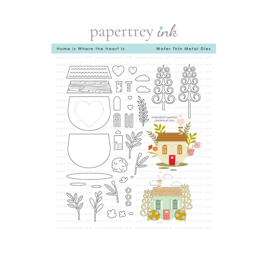 Papertrey Ink Home is Where the Heart Is Dies pti-1046