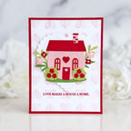 Papertrey Ink Home is Where the Heart Is Dies pti-1046 pink