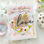 Papertrey Ink Home is Where the Heart Is Sentiments Clear Stamps and Die Set love